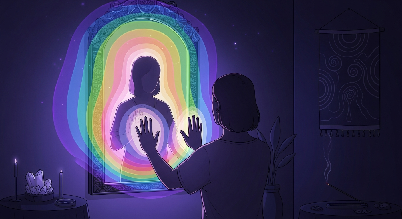 Teste de aura online grátis — descubra sua cor de aura em 3 minutos com resultado instantâneo